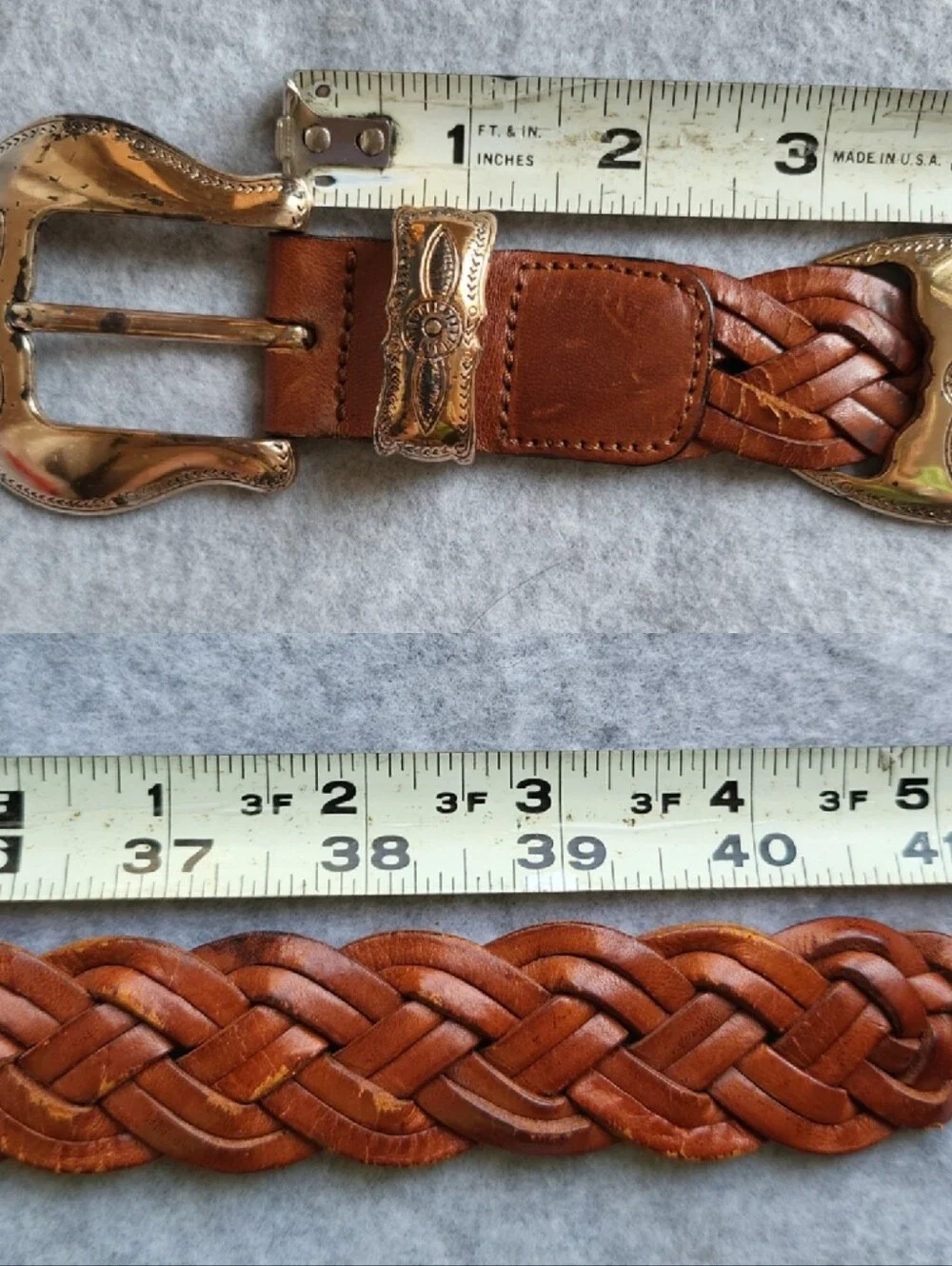 Italian Leather Belt Mens 36/90 Black Crocodile Embossed Gunmetal Handmade Italy